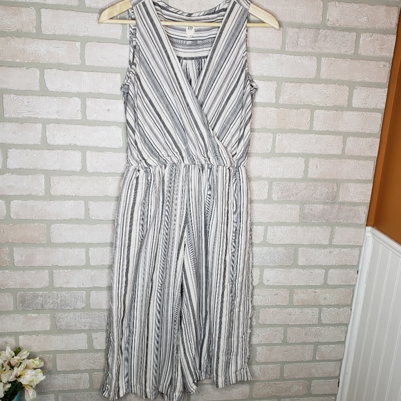 gap Pants - Gap Striped Sleeveless Jumpsuit